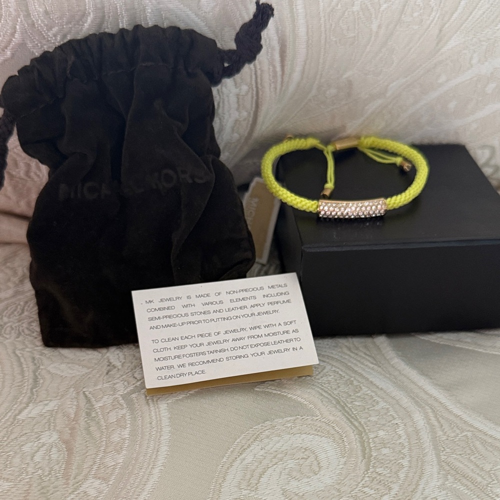 Michael Kors Lime Bracelet with Silver Detail